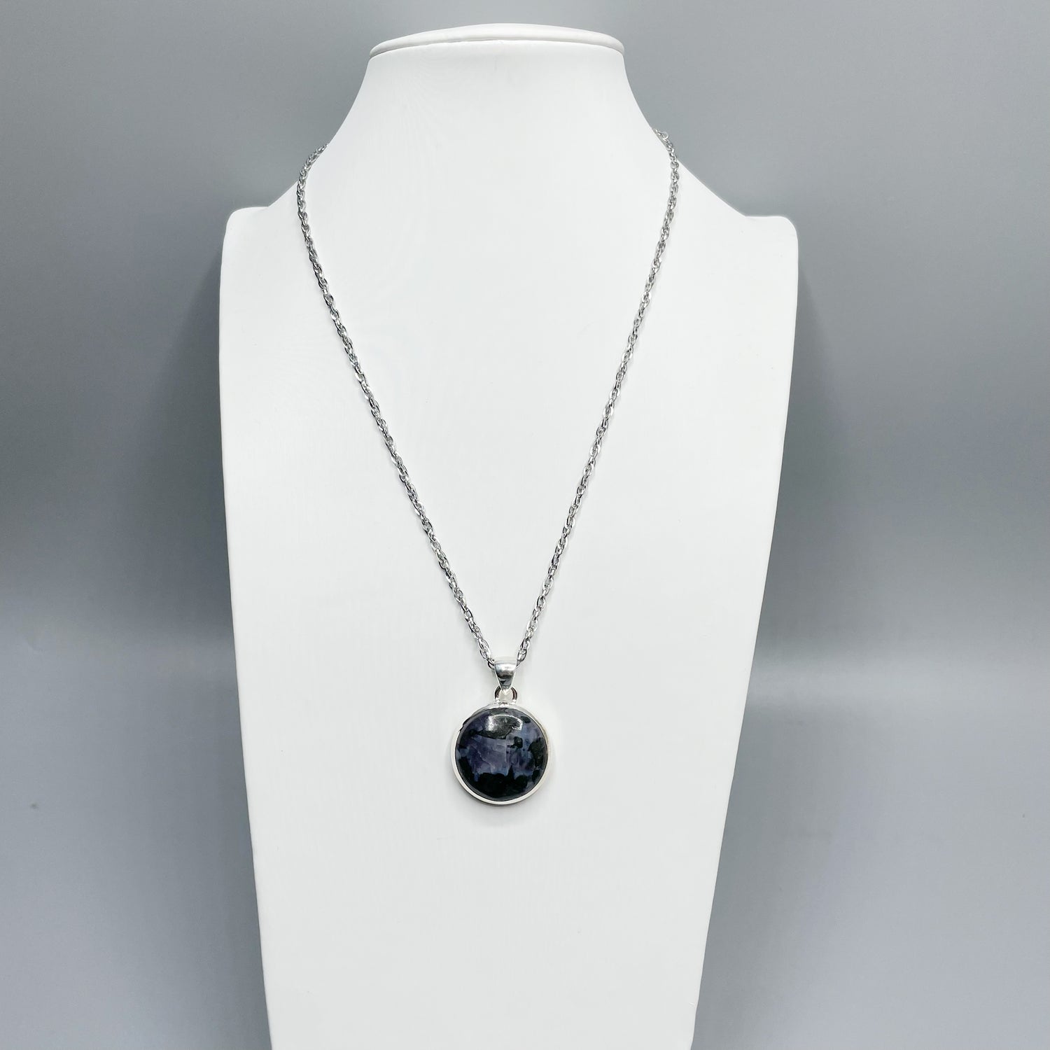 Ciondolo Merlinite Mistica e Argento 925 - Tondo