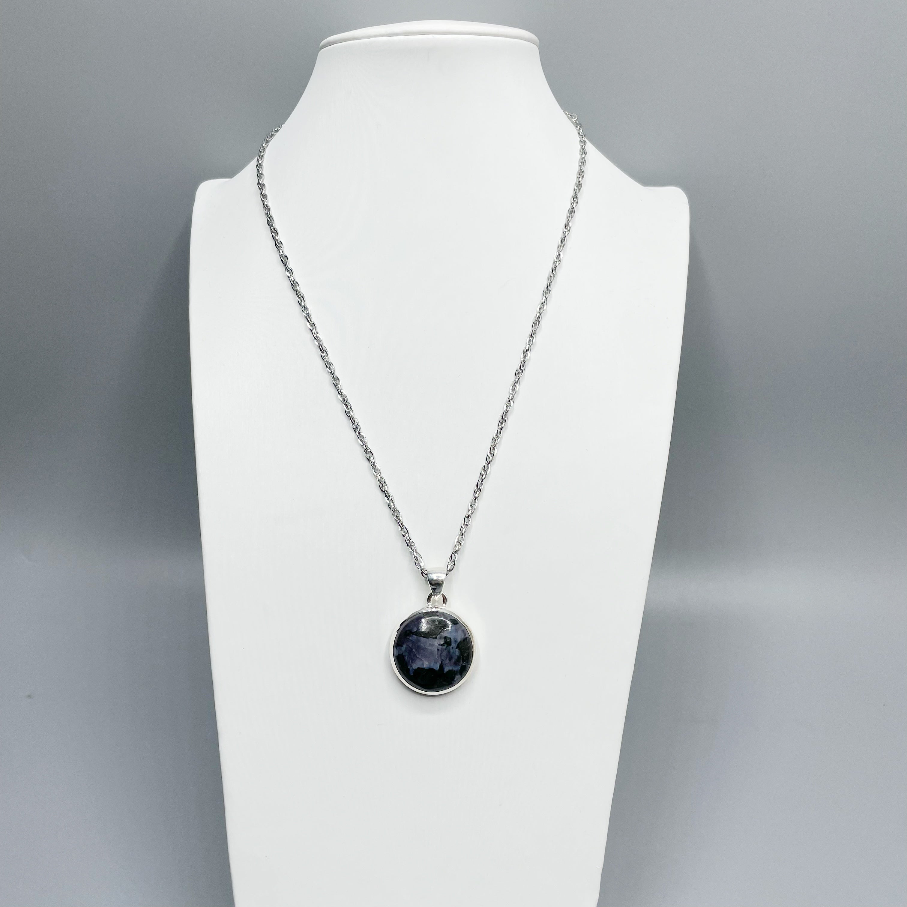 Ciondolo Merlinite Mistica e Argento 925 - Tondo