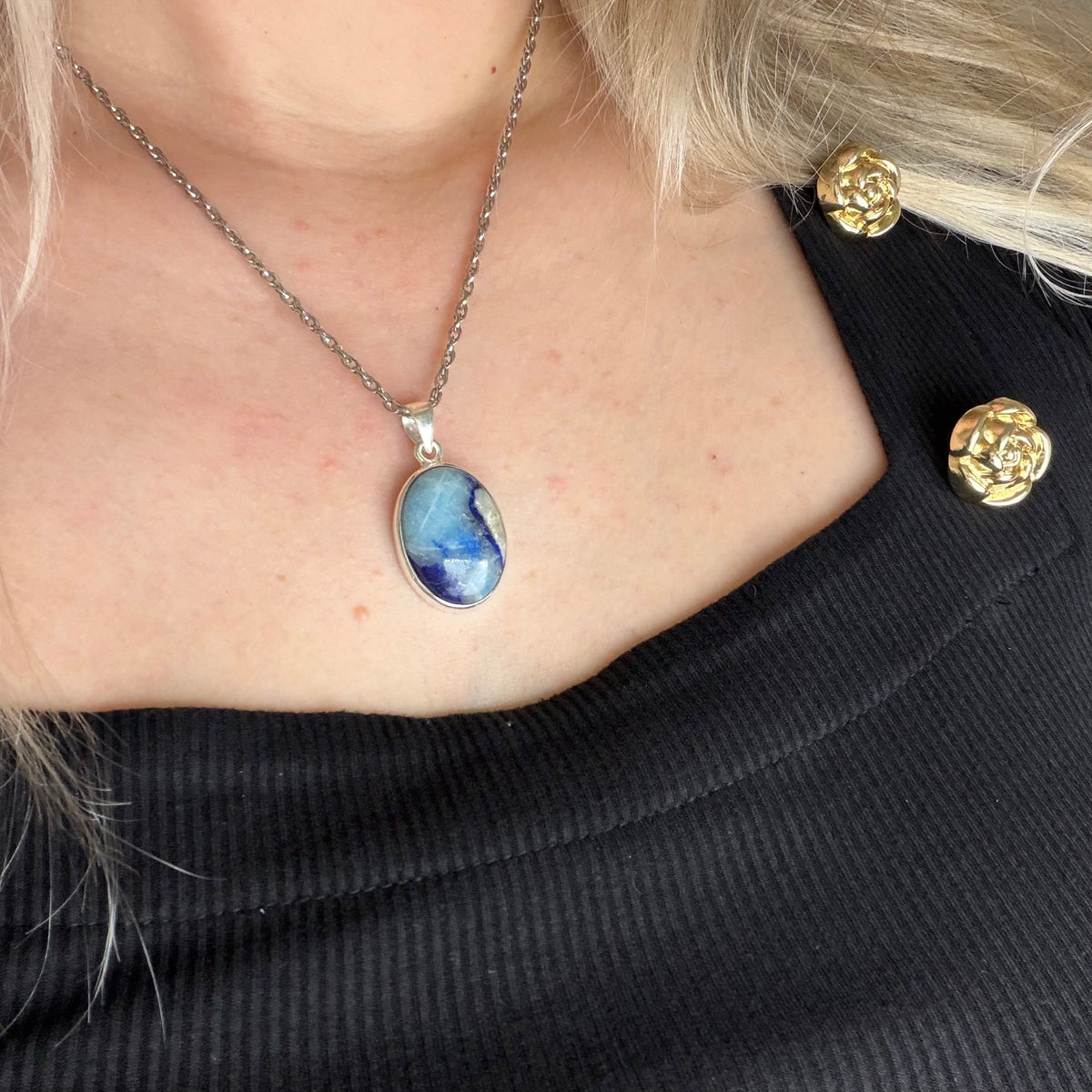 Ciondolo Afghanite e Argento 925