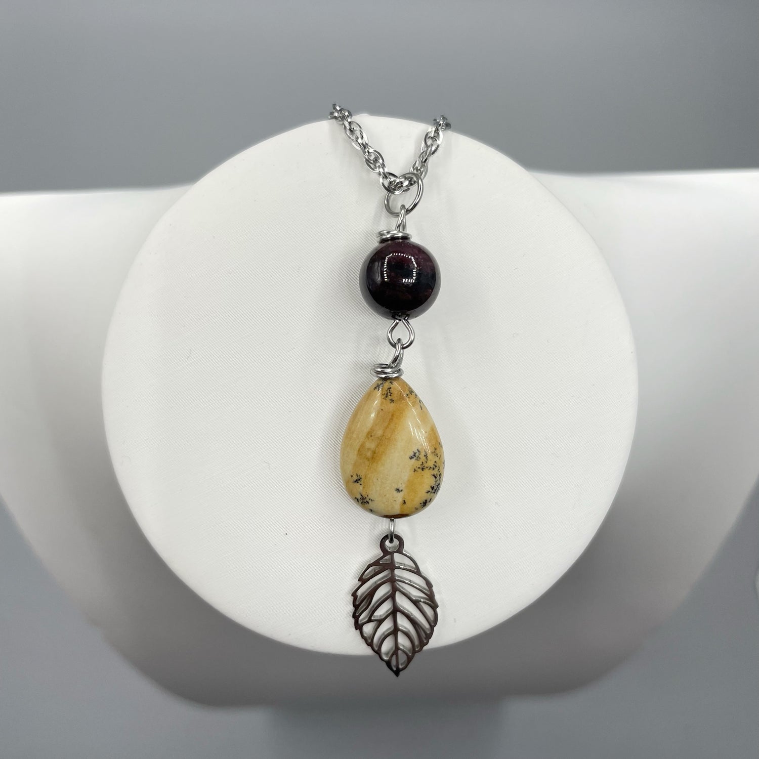 Collana del Successo - Granato e Pietra Paesina