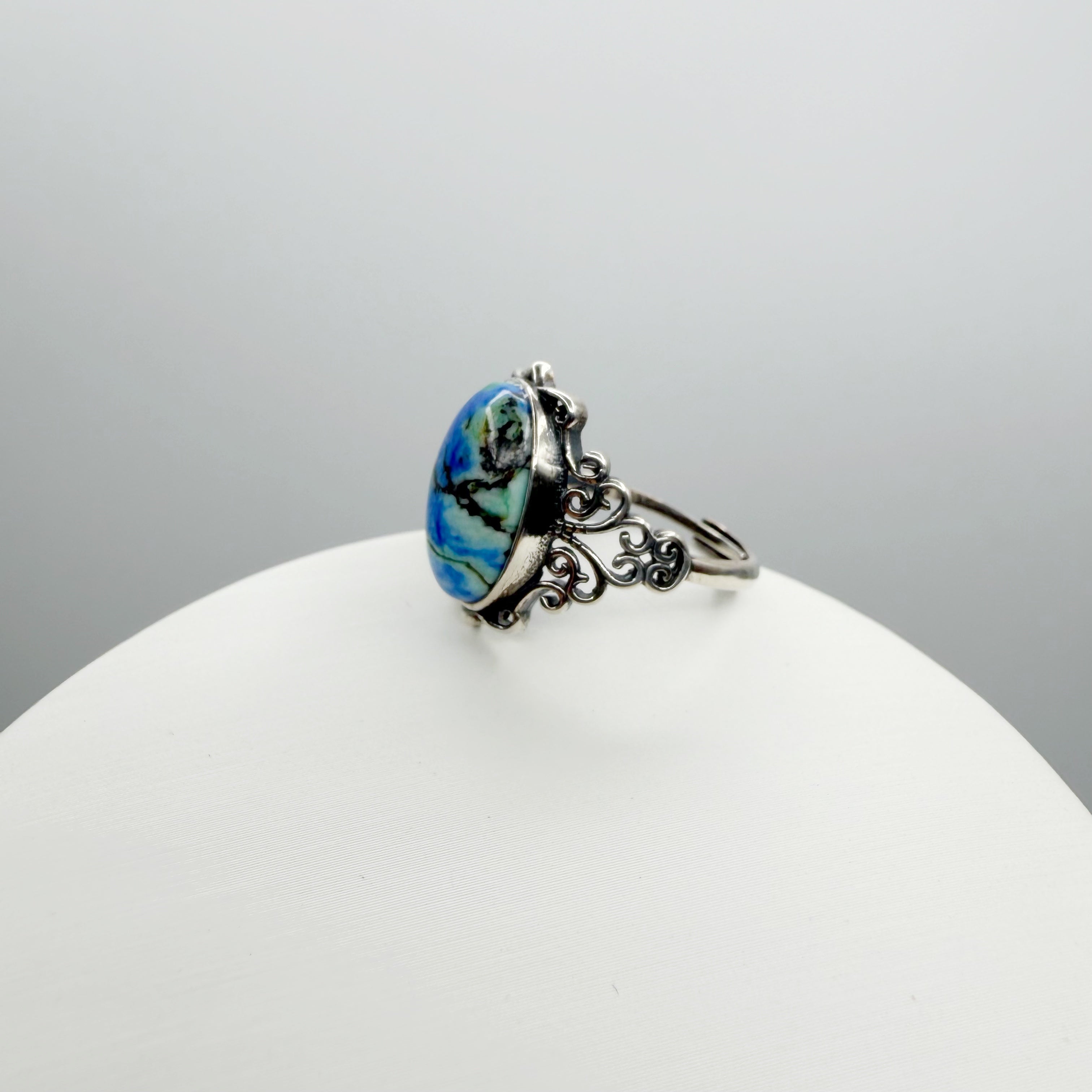 Anello Lapis e Turchese e Argento 925