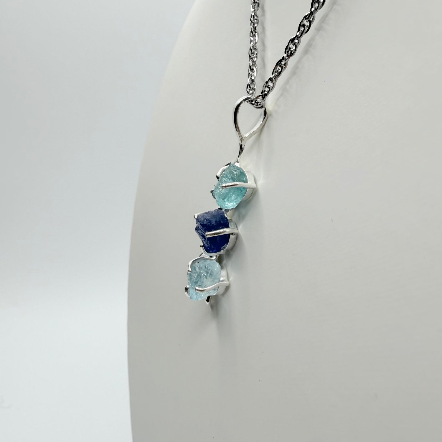 Ciondolo Tanzanite, Apatite, Acquamarina | Argento 925