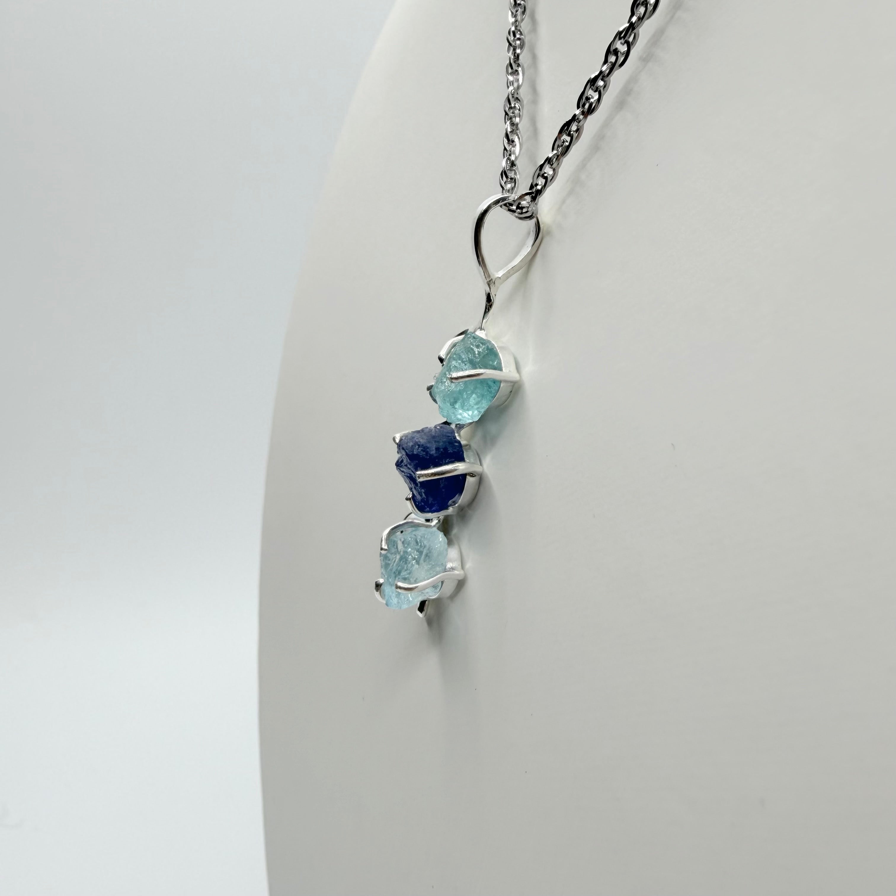 Ciondolo Tanzanite, Apatite, Acquamarina | Argento 925