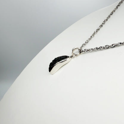 Ciondolo Moldavite Grezza - Argento 925