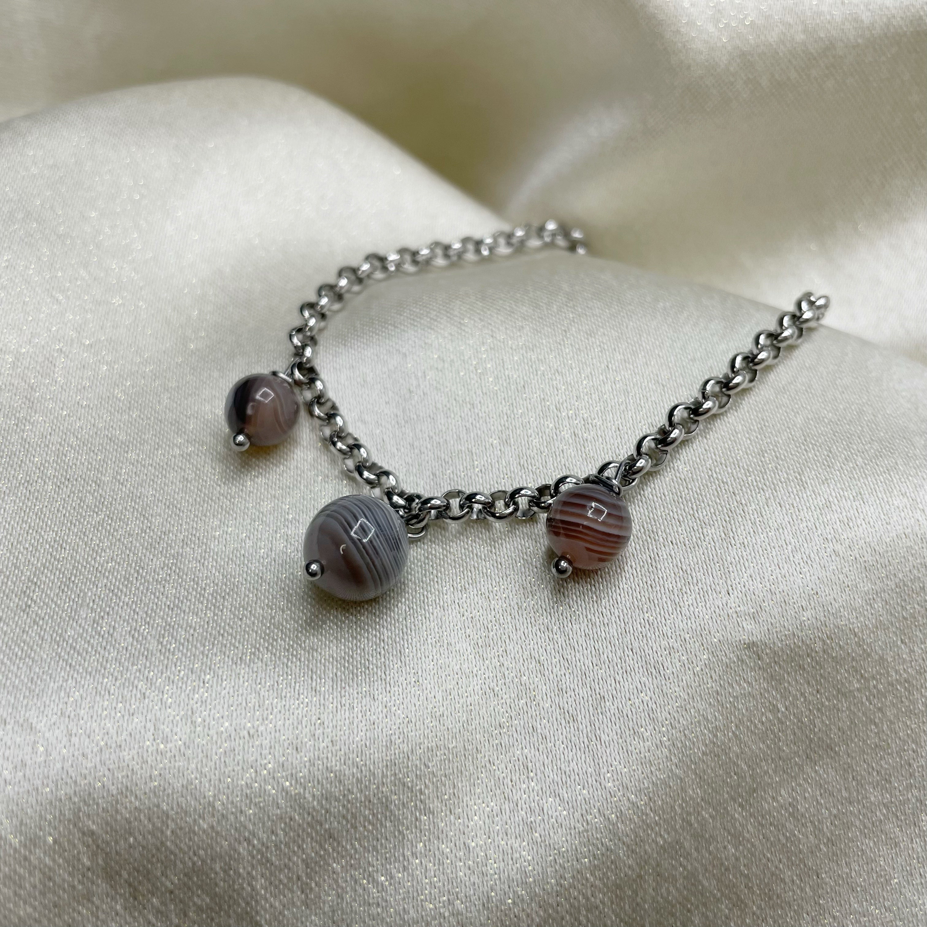 Bracciale Charm con Occhio di Shiva - Acciaio inossidabile
