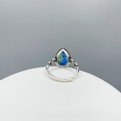 Anello Turchese Naturale e Lapislazzuli - Argento 925