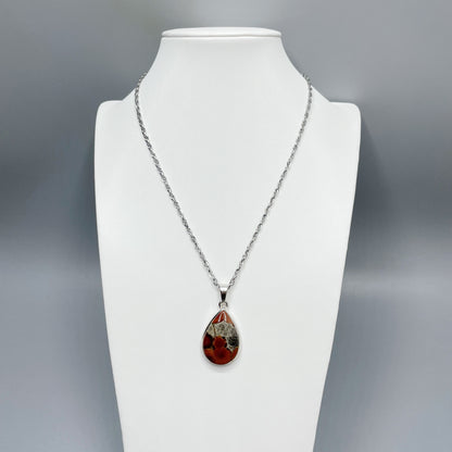 Ciondolo Ossidiana Peanut a Goccia - Argento 925