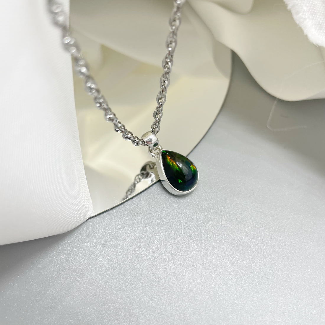 Ciondolo Opale Nero Chalama - Argento 925