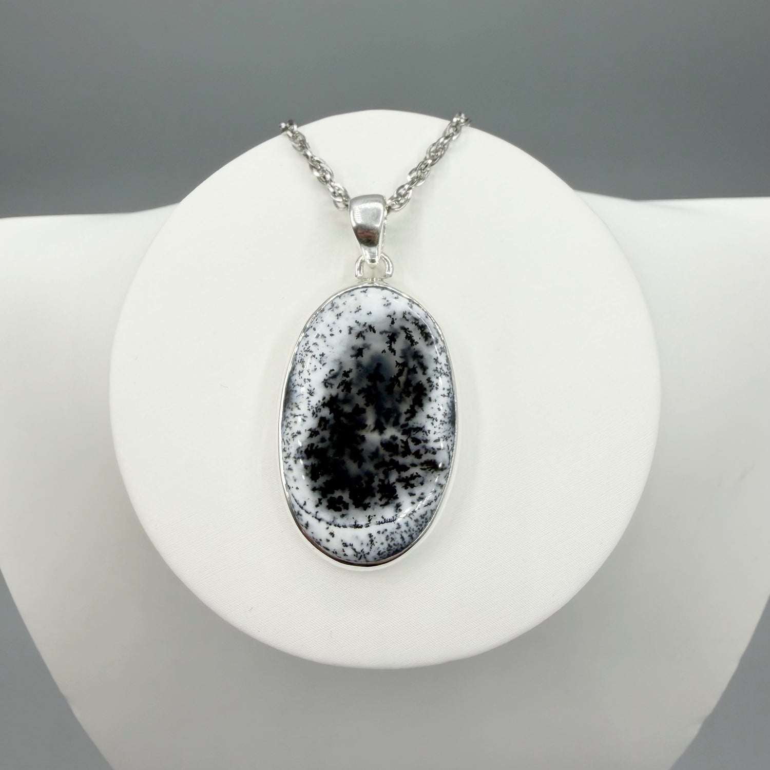 Ciondolo Opale Dendritico e Argento 925