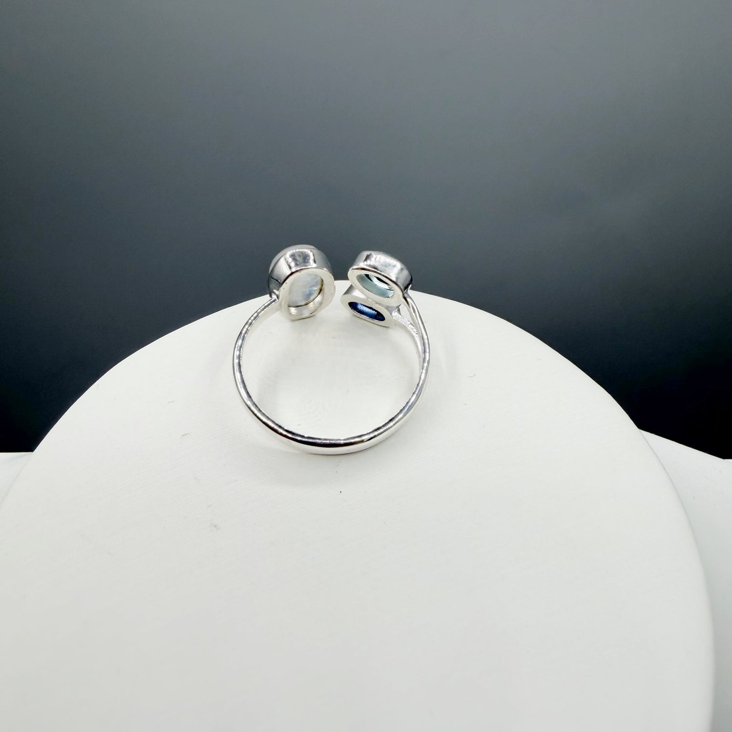Anello Acquamarina, Cianite, Labradorite - Argento 925