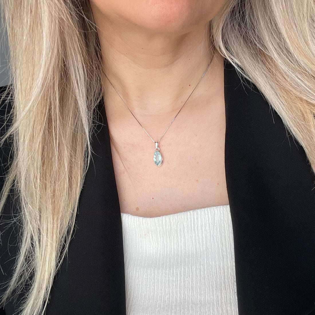 Ciondolo Acquamarina e Argento 925