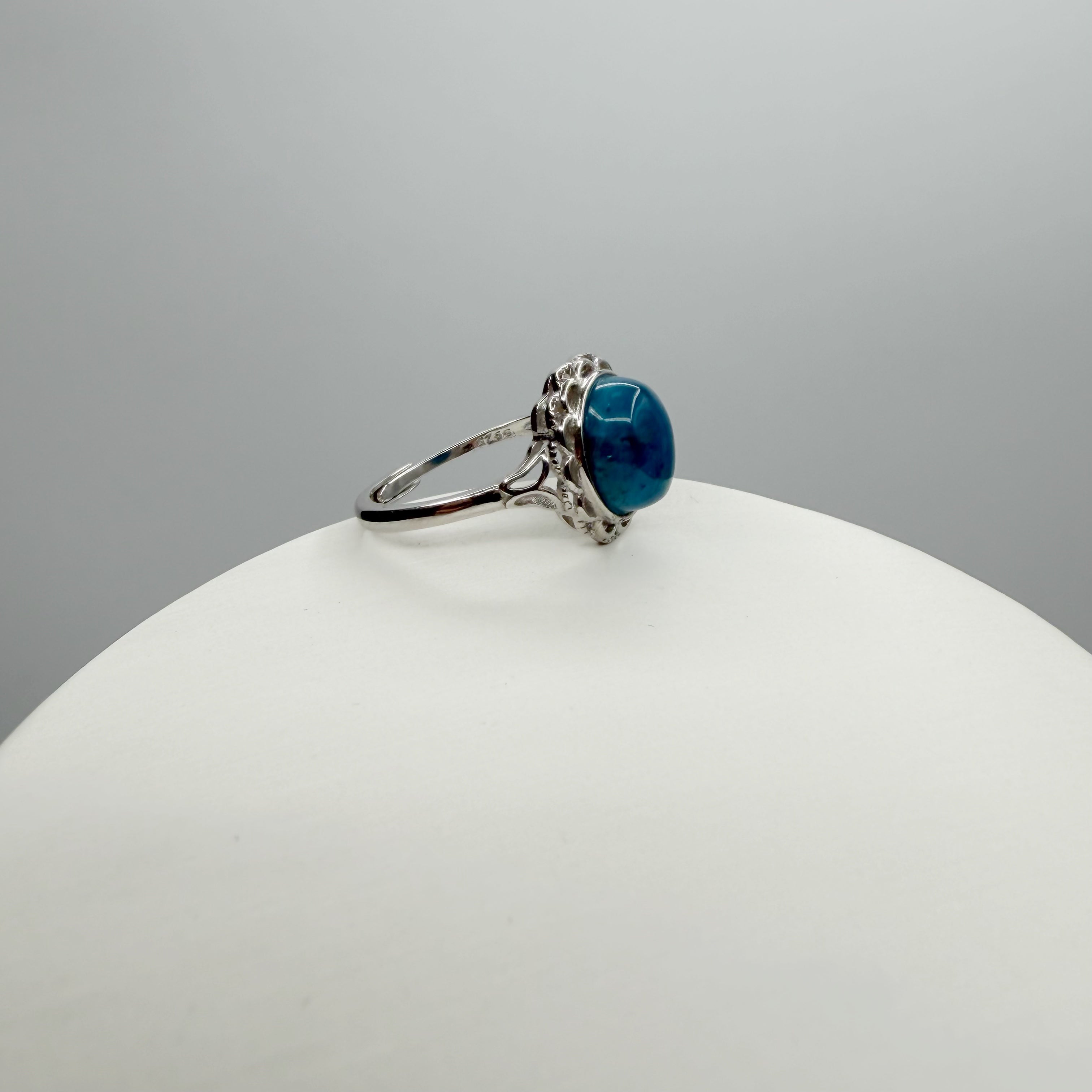 Anello Apatite Ovale - Argento 925