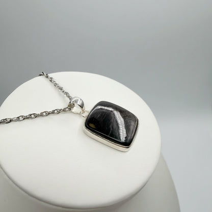 Ciondolo Iperstene Argento 925 - Rettangolare