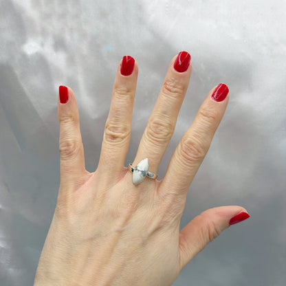 Anello Howlite e Argento 925