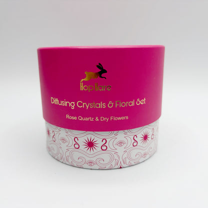 Diffusore con Pietre Naturali ed Essenza - Quarzo Rosa (Serenità e amore)