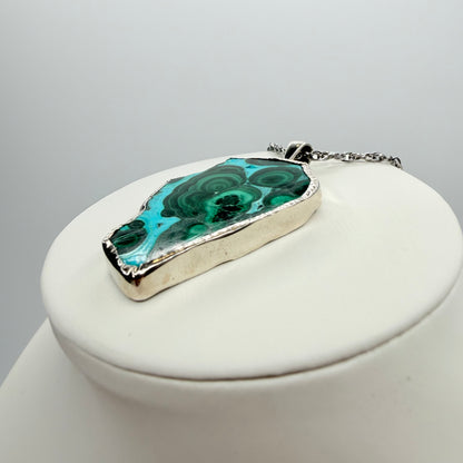 Ciondolo Malachite e Crisocolla Argento 925