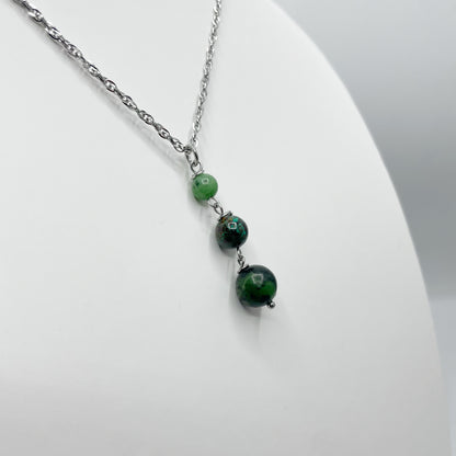 Ciondolo Salute e Benessere - Giada, Crisocolla, Rubyzoisite