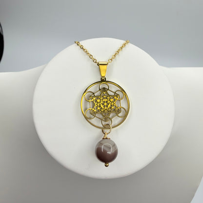 Collana Occhio di Shiva e Cubo di Metatron - GOLD