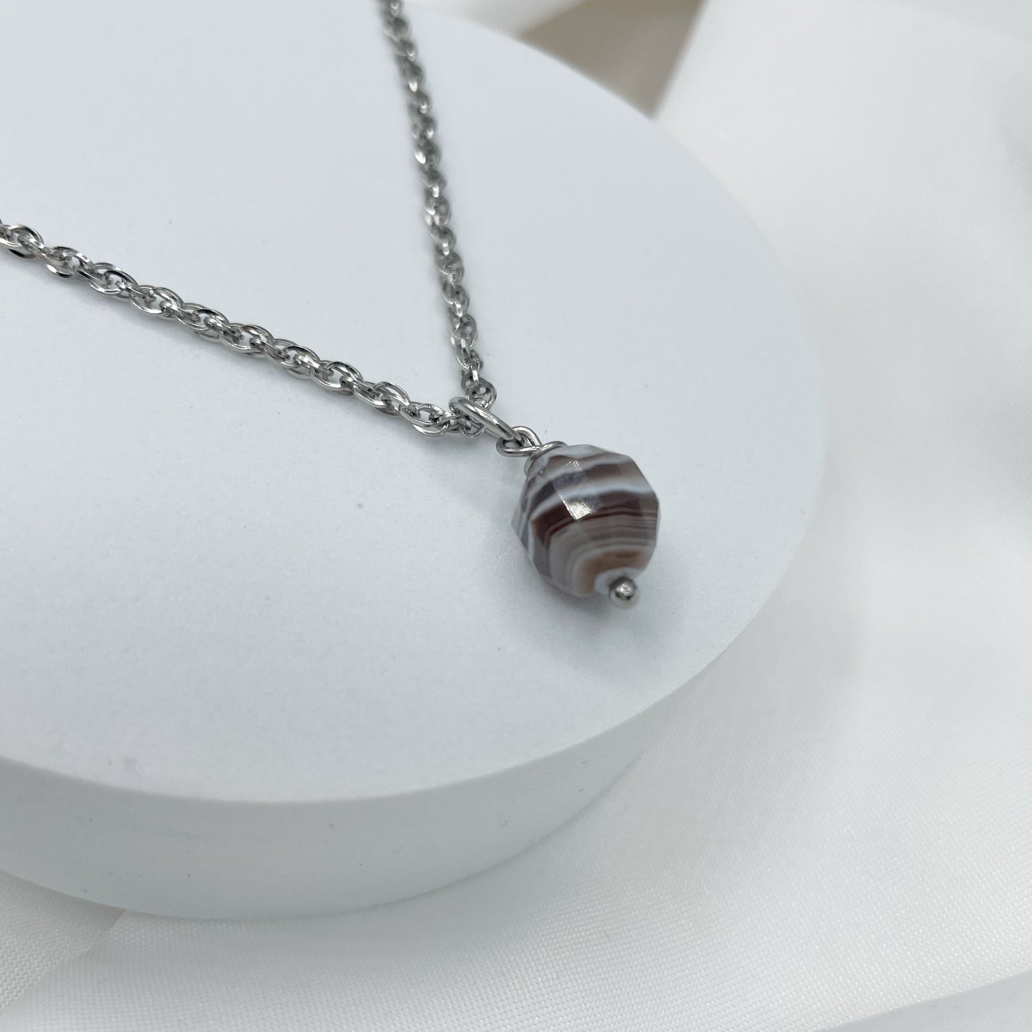 Collana Occhio di Shiva Sfaccettato - Acciaio inossidabile