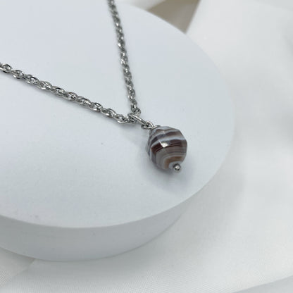 Collana Occhio di Shiva Sfaccettato - Acciaio inossidabile