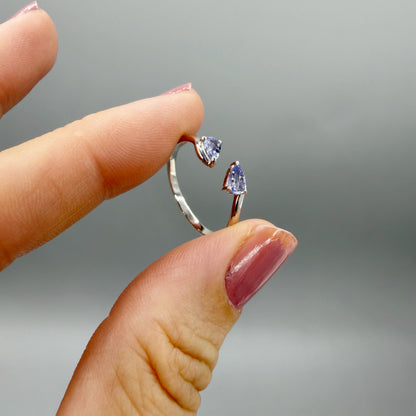 Anello Tanzanite Sfaccettata - Argento