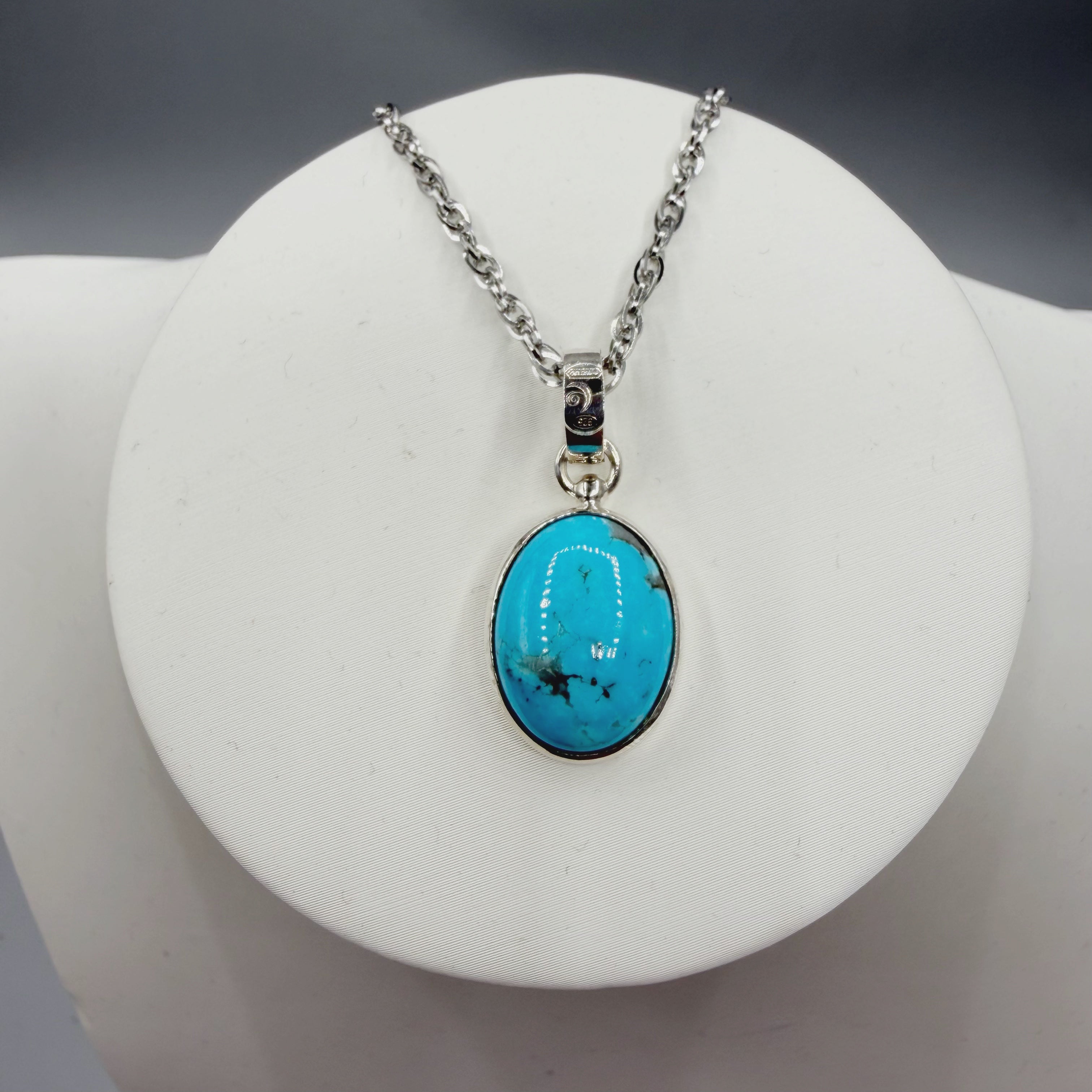 Ciondolo Turchese Naturale - Argento 925