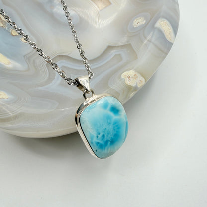 Ciondolo Larimar Argento 925 - Irregolare