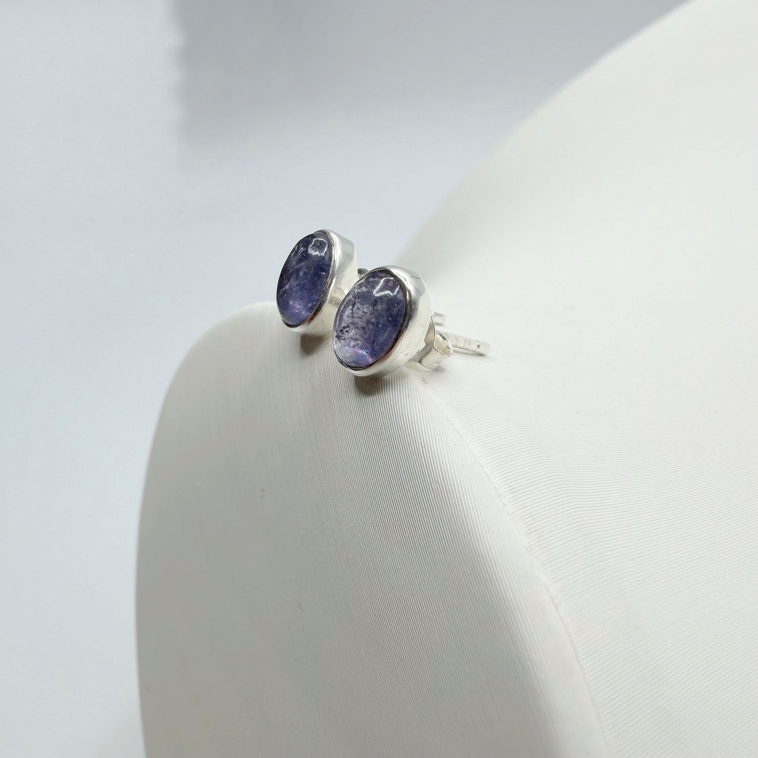 Orecchini a lobo Tanzanite - Argento 925 - Ovale