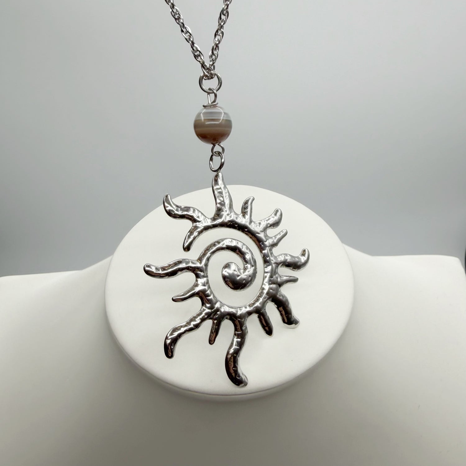 Collana Occhio di Shiva Sunshine - Acciaio inossidabile Silver