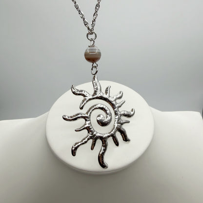Collana Occhio di Shiva Sunshine - Acciaio inossidabile Silver
