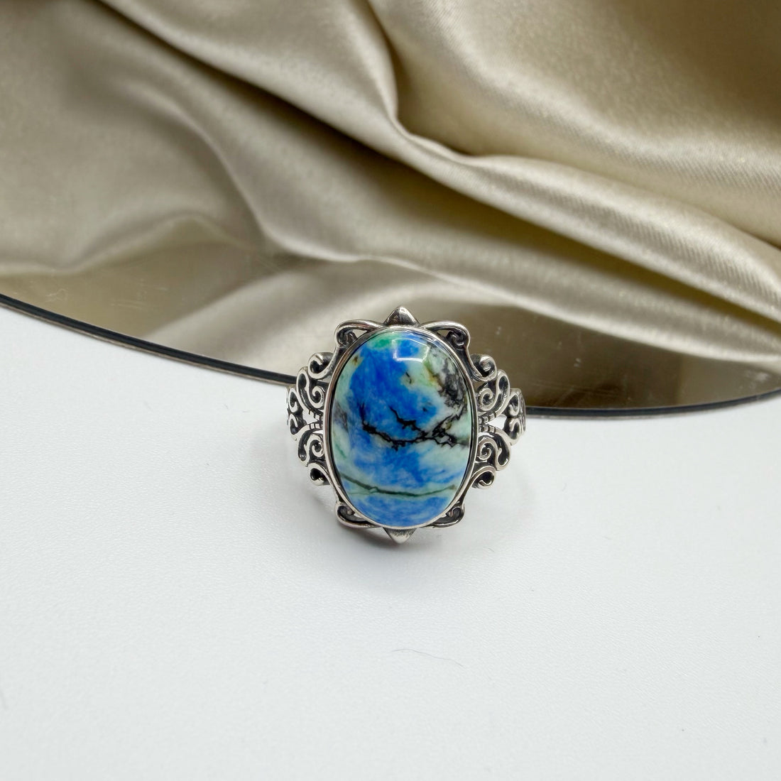 Anello Lapis e Turchese e Argento 925
