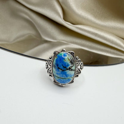 Anello Lapis e Turchese e Argento 925