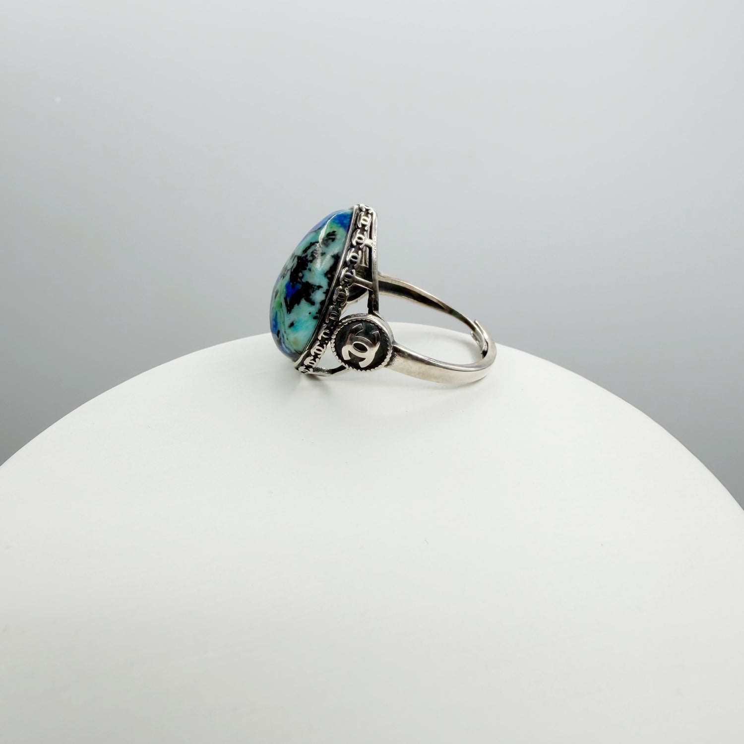 Anello Lapis e Turchese e Argento 925 - A GOCCIA