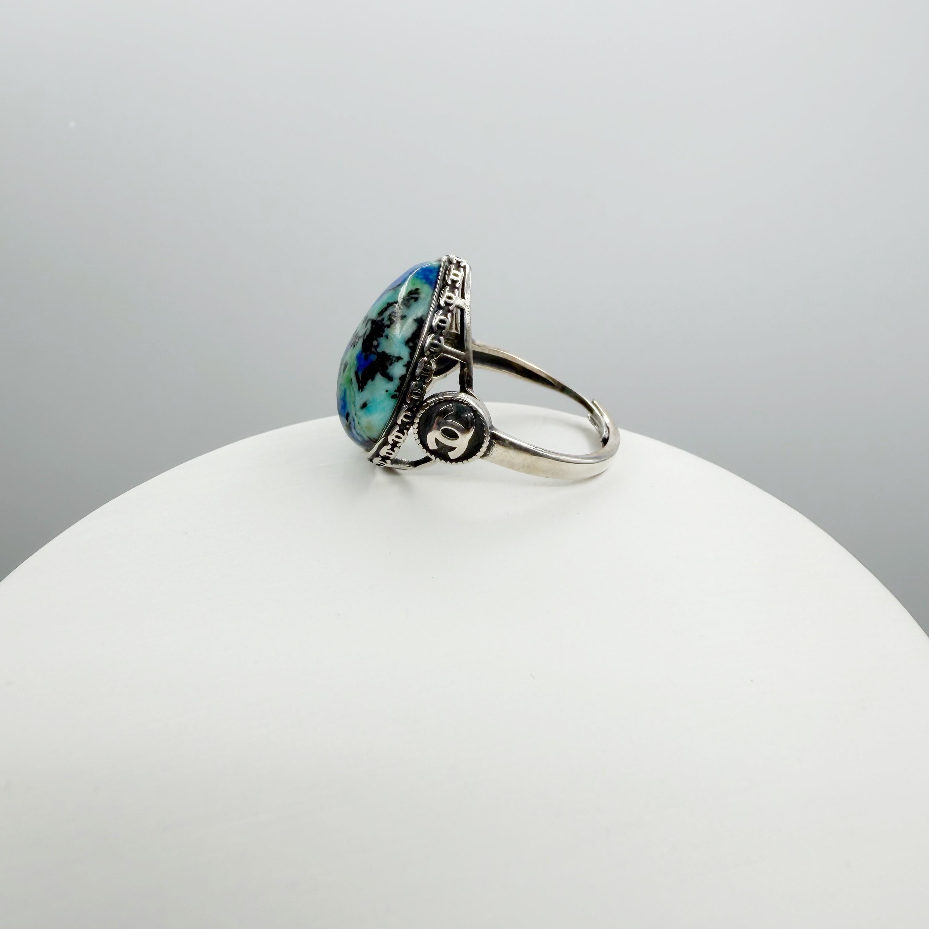 Anello Lapis e Turchese e Argento 925 - A GOCCIA
