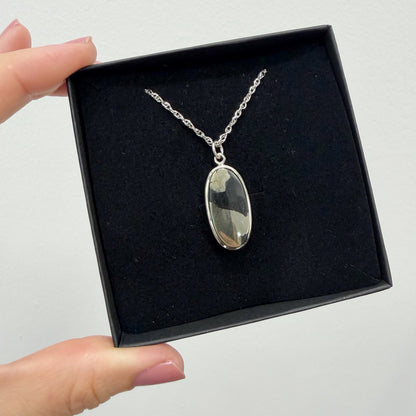 Ciondolo Pirite in Magnetite - Argento 925