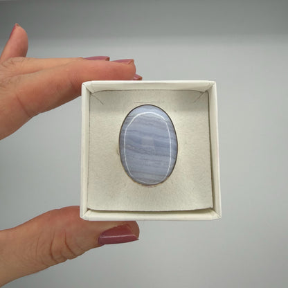 Anello Calcedonio e Argento 925