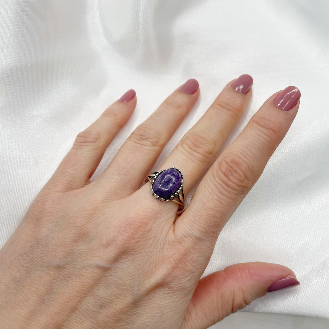 Anello Ciaroite Ovale e Argento 925