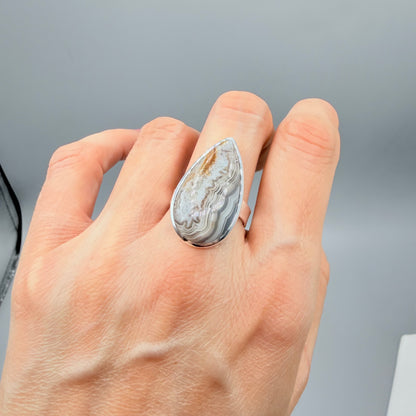 Anello Occhio di Shiva - Argento 925 - a goccia