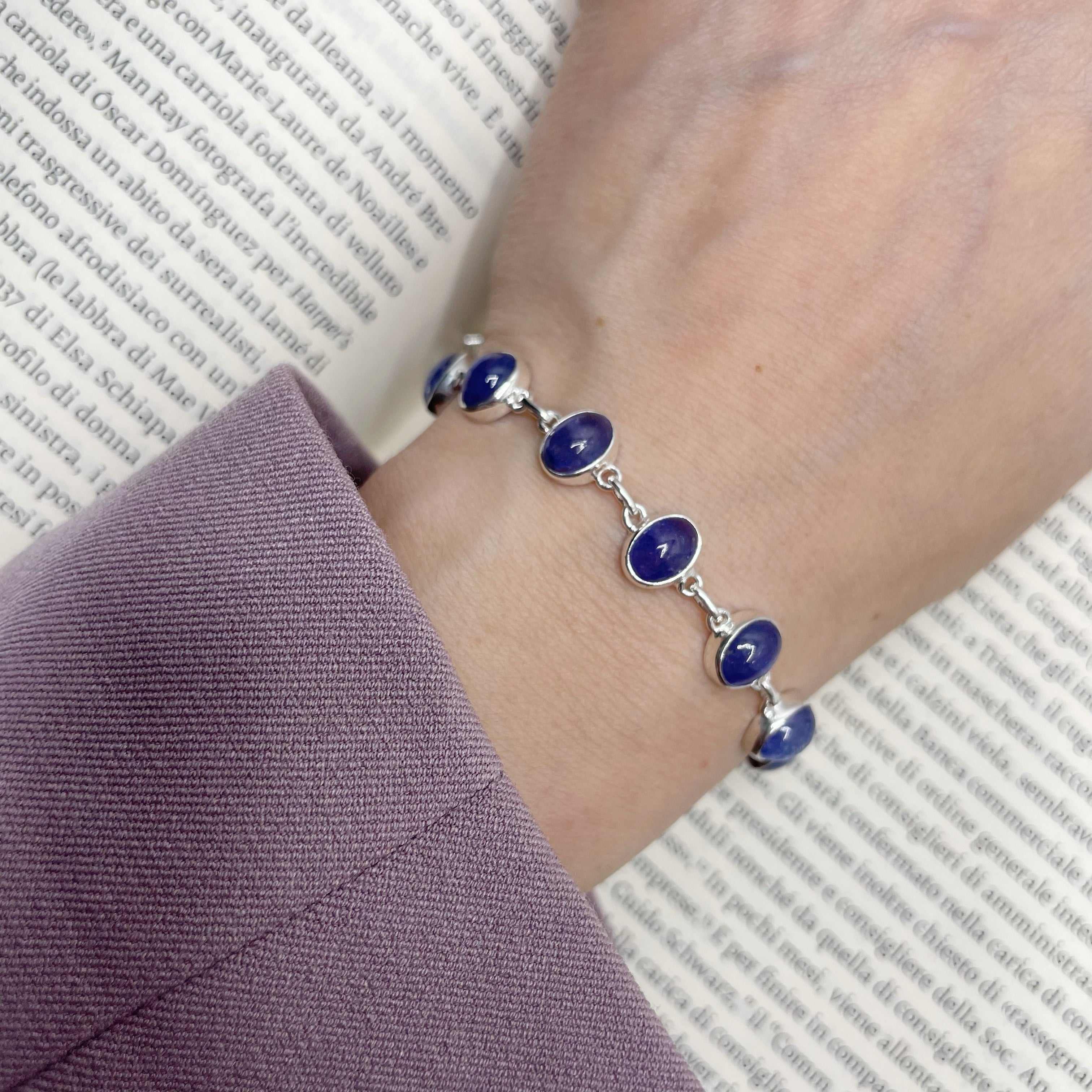 Bracciale Tanzanite e Argento 925 - Ovale