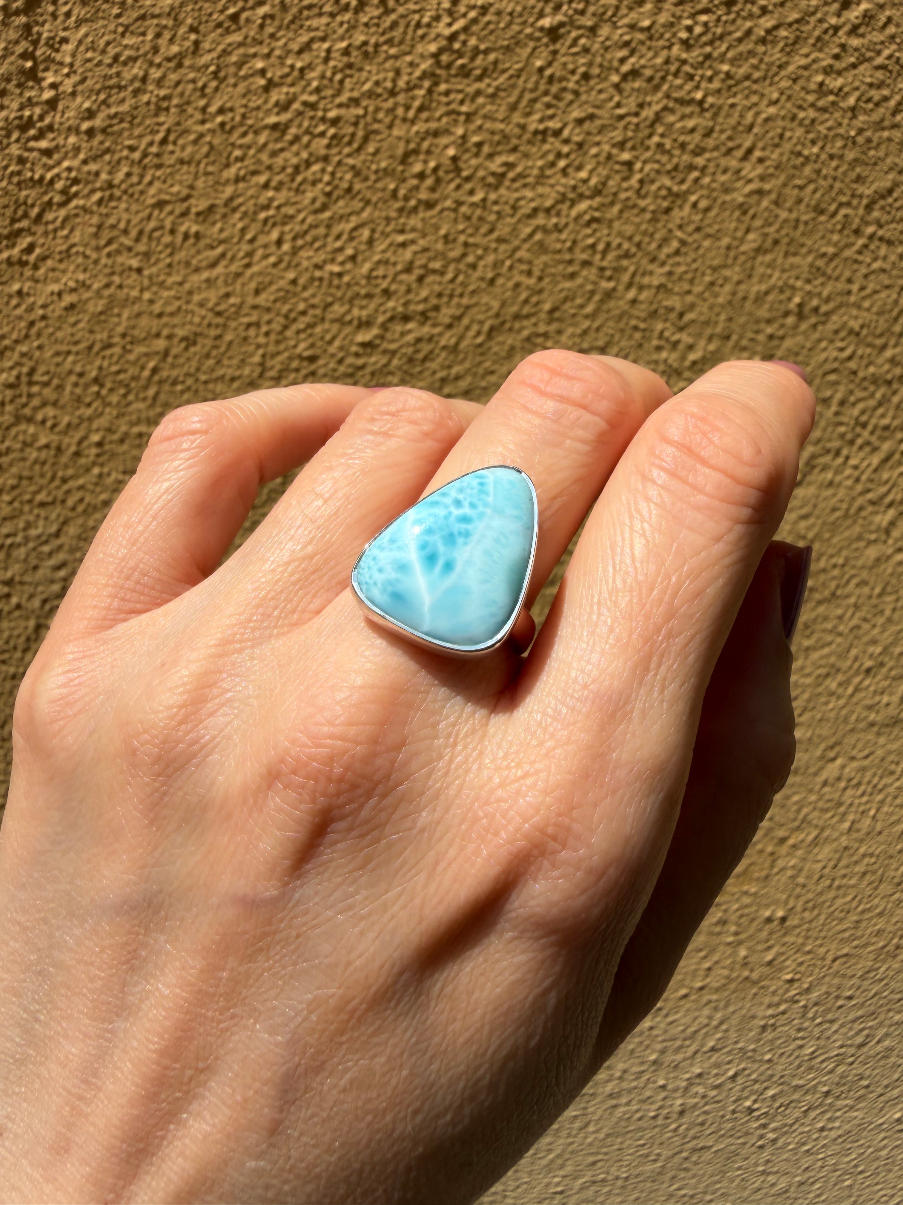 Anello Larimar Argento 925 - Triangolo