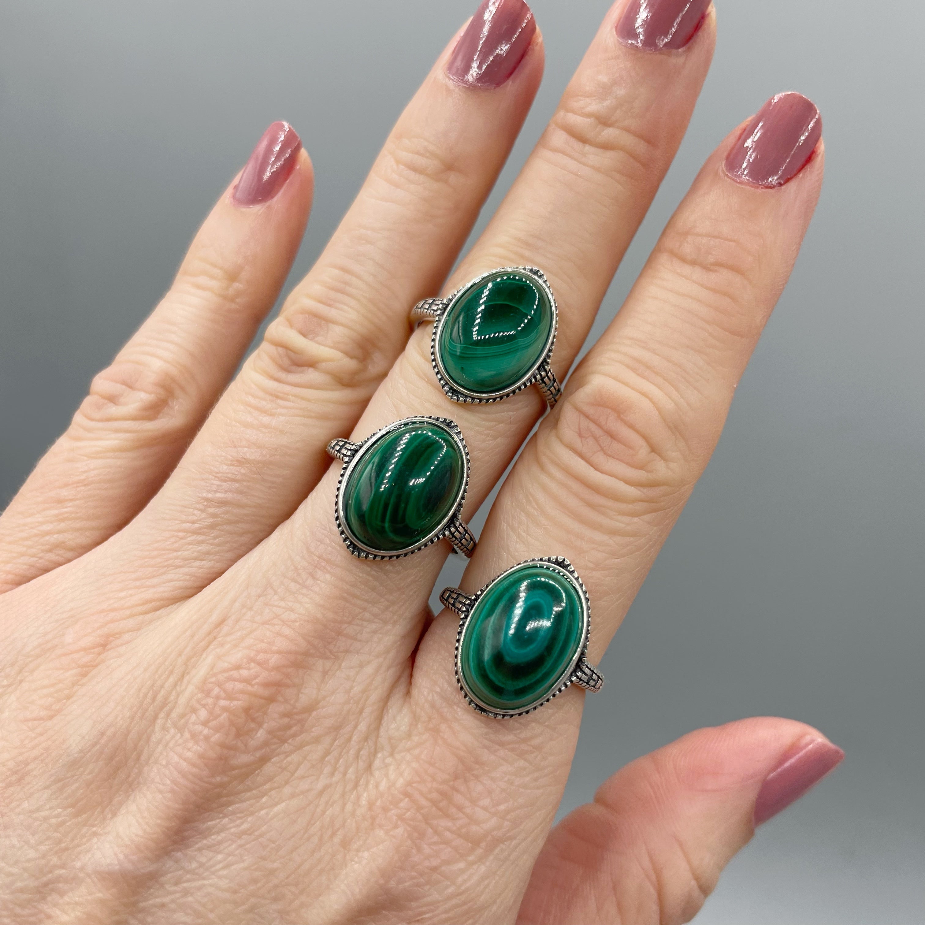 Anello Malachite - Argento 925