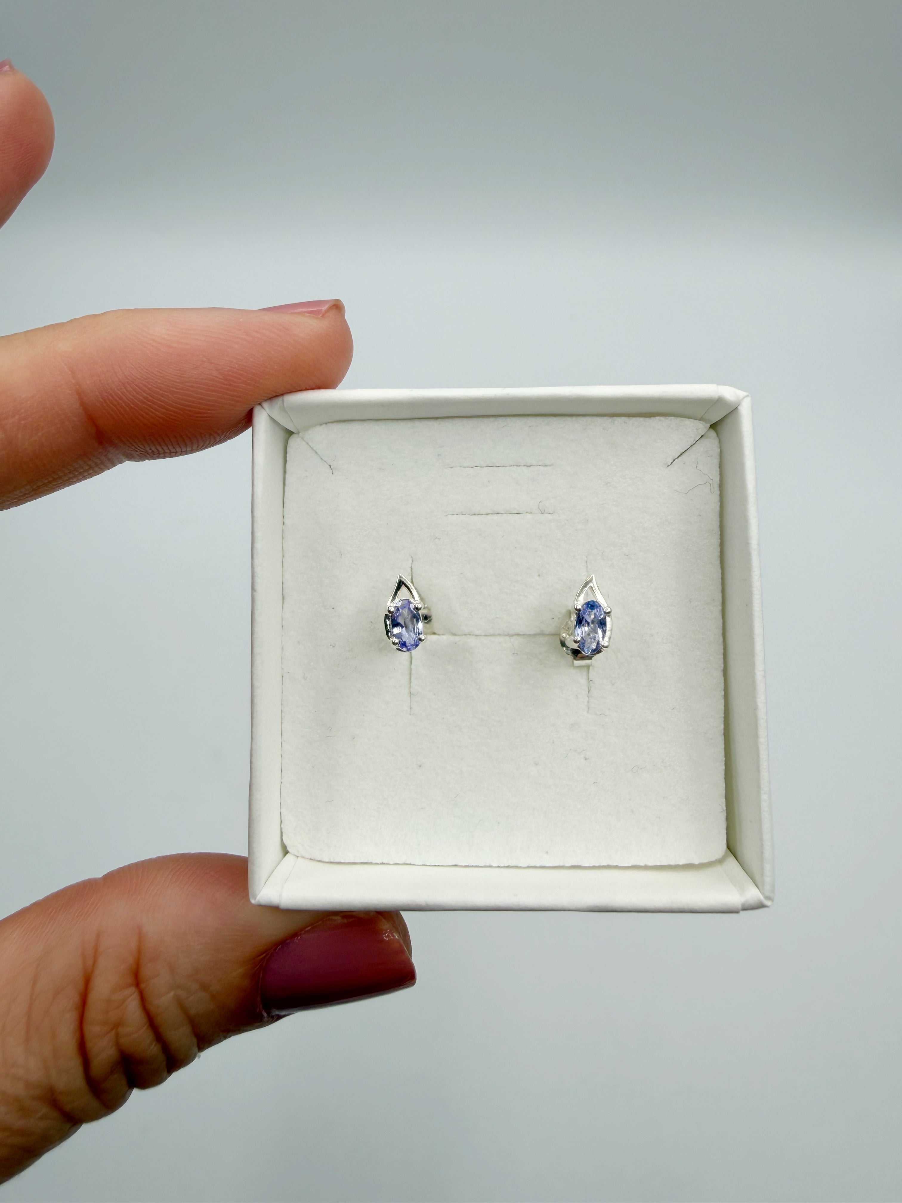 Orecchini a lobo Tanzanite | Argento 925