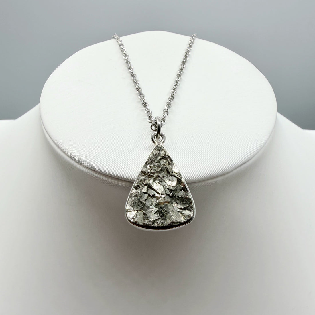 Ciondolo Pirite Grezza - Argento 925 - a Goccia