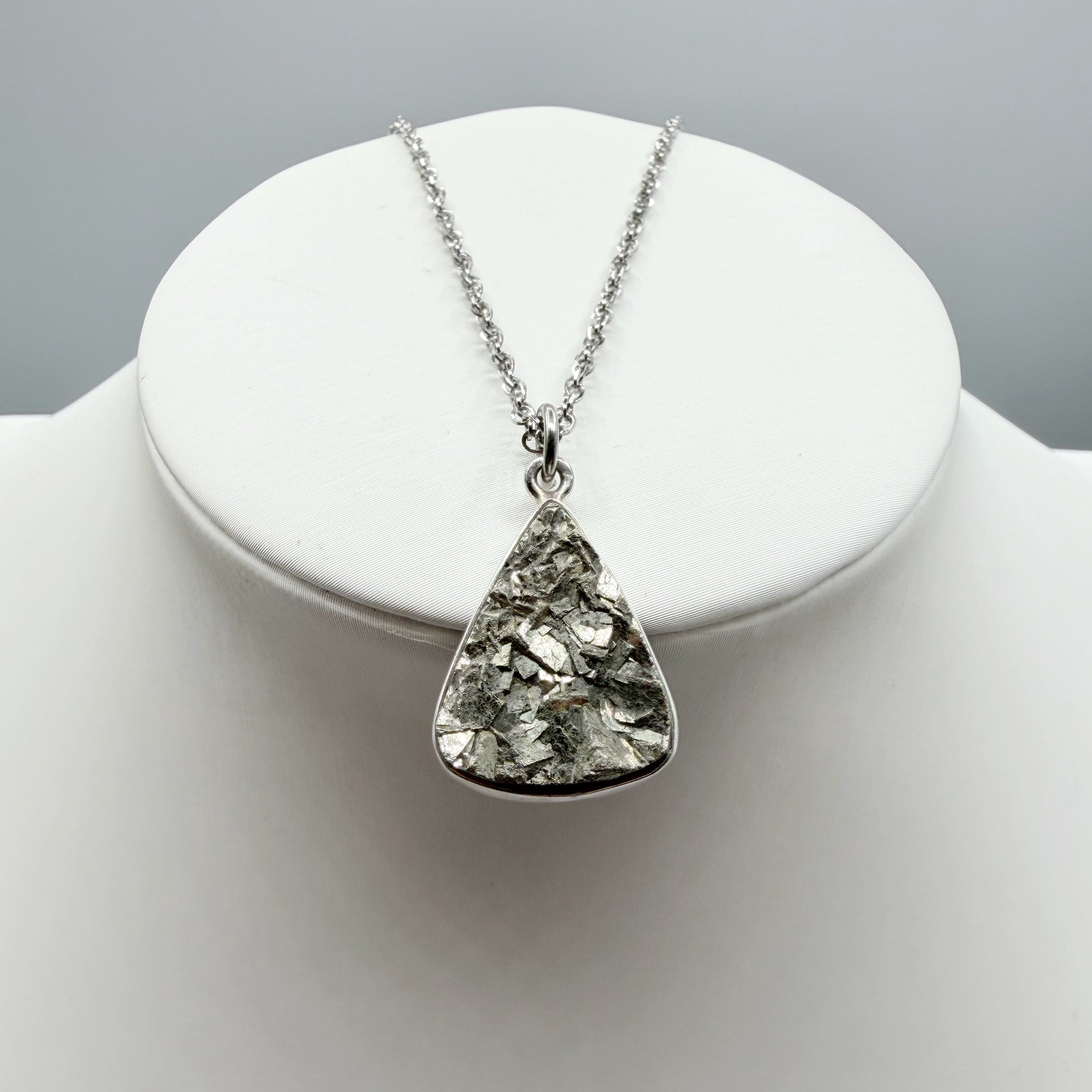 Ciondolo Pirite Grezza - Argento 925 - a Goccia