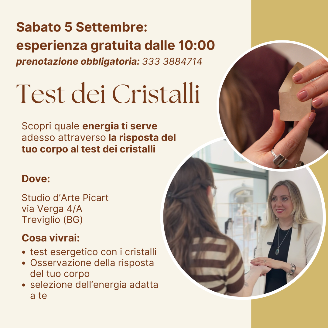 Prenotazione "Test dei Cristalli 5 Settembre" - GRATIS