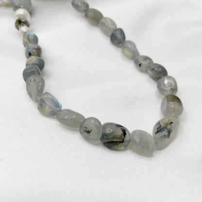 Collana Labradorite e Perle di Fiume