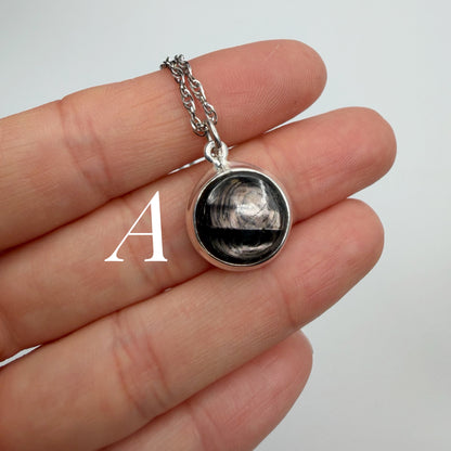 Ciondolo Iperstene Argento 925 - Tondo piccolo