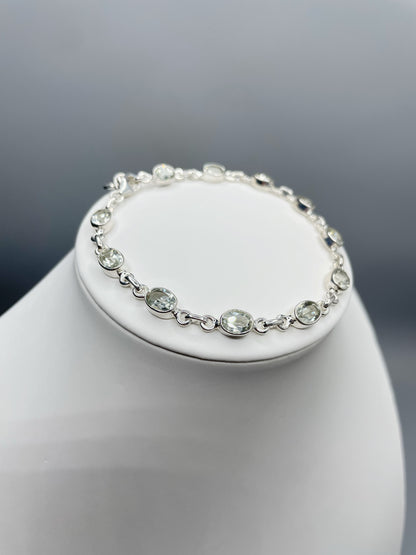 Bracciale Ametista Verde e Argento 925