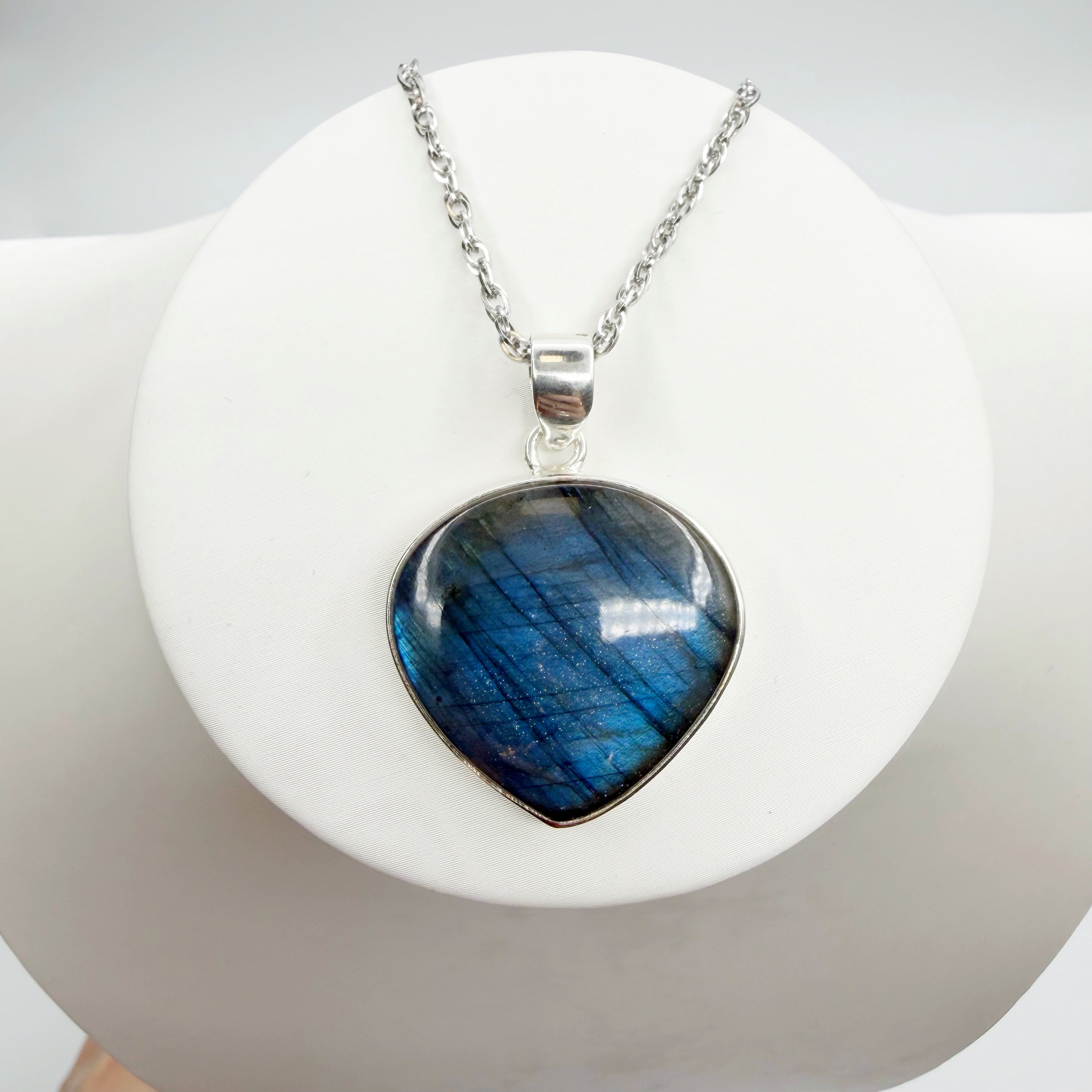 Ciondolo Labradorite Blu - Argento 925