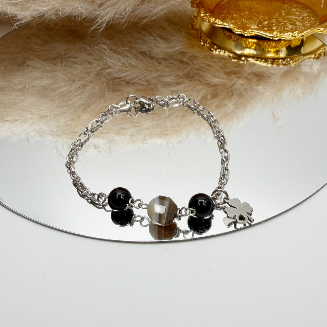 Bracciale Anti-Invidia - Occhio di Shiva, Ossidiana, Onice - LIMITED EDITION